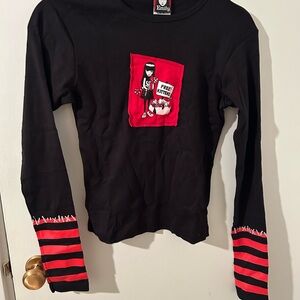 Deadstock Vintage Emily the Strange Black and Red Long Sleeve Shirt